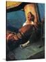 Home Sweet Home (or Man on ship with Accordion)-Norman Rockwell-Stretched Canvas