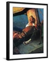 Home Sweet Home (or Man on ship with Accordion)-Norman Rockwell-Framed Giclee Print