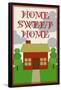 Home Sweet Home Retro Faux Cross-stitch Poster-null-Framed Poster
