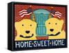 Home Sweet Home Yellow Yellow-Stephen Huneck-Framed Stretched Canvas