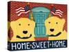 Home Sweet Home Yellow Yellow-Stephen Huneck-Stretched Canvas