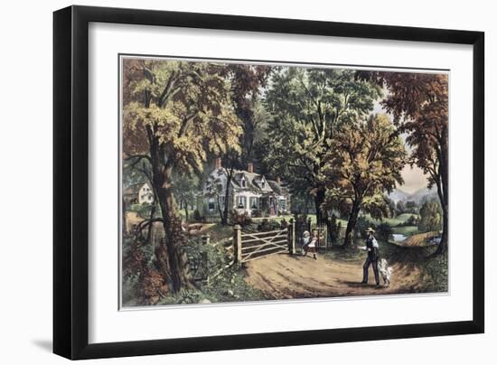 Home Sweet Home-Currier & Ives-Framed Giclee Print