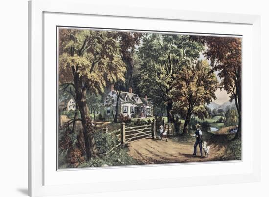 Home Sweet Home-Currier & Ives-Framed Giclee Print