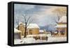 Home To Thanksgiving, 1867-Currier & Ives-Framed Stretched Canvas