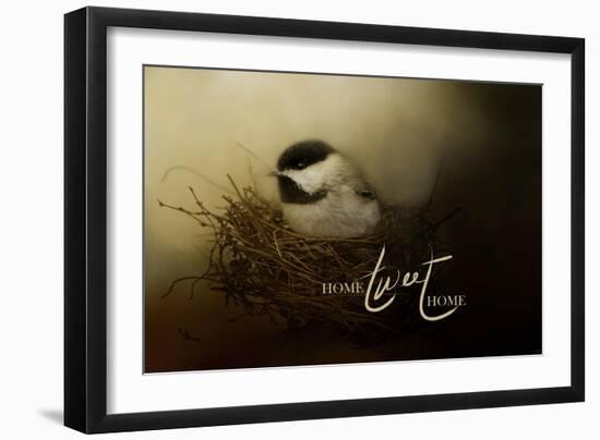 Home Tweet Home with words-Jai Johnson-Framed Giclee Print