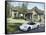 Home with a Sports Car Parked in Front-null-Framed Stretched Canvas