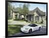 Home with a Sports Car Parked in Front-null-Framed Photographic Print