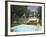 Home with Backyard Swimming Pool-null-Framed Photographic Print