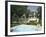 Home with Backyard Swimming Pool-null-Framed Photographic Print