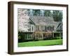 Home with Trees Blooming in Springtime-null-Framed Photographic Print