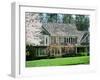 Home with Trees Blooming in Springtime-null-Framed Photographic Print