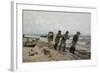 Homecoming fishermen, Skagen, 1878-Harald Oscar Sohlberg-Framed Giclee Print