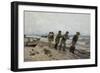 Homecoming fishermen, Skagen, 1878-Harald Oscar Sohlberg-Framed Giclee Print