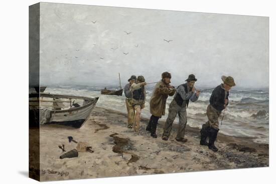 Homecoming fishermen, Skagen, 1878-Harald Oscar Sohlberg-Stretched Canvas