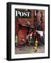 "Homecoming G.I." Saturday Evening Post Cover, May 26,1945-Norman Rockwell-Framed Giclee Print