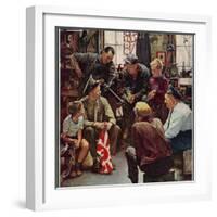 "Homecoming Marine", October 13,1945-Norman Rockwell-Framed Premium Giclee Print