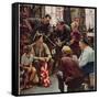 "Homecoming Marine", October 13,1945-Norman Rockwell-Framed Stretched Canvas