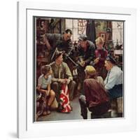 "Homecoming Marine", October 13,1945-Norman Rockwell-Framed Giclee Print