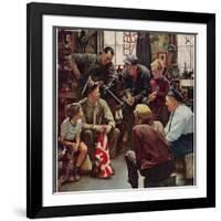 "Homecoming Marine", October 13,1945-Norman Rockwell-Framed Giclee Print