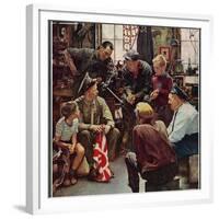 "Homecoming Marine", October 13,1945-Norman Rockwell-Framed Giclee Print