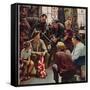 "Homecoming Marine", October 13,1945-Norman Rockwell-Framed Stretched Canvas