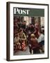 "Homecoming Marine" Saturday Evening Post Cover, October 13,1945-Norman Rockwell-Framed Giclee Print