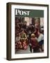 "Homecoming Marine" Saturday Evening Post Cover, October 13,1945-Norman Rockwell-Framed Giclee Print