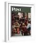 "Homecoming Marine" Saturday Evening Post Cover, October 13,1945-Norman Rockwell-Framed Premium Giclee Print