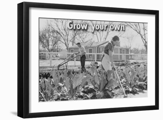 Homegrown Food Is Homegrown Wealth.-Dorothea Lange-Framed Art Print