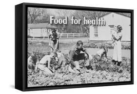 Homegrown Food Is Homegrown Wealth.-Dorothea Lange-Framed Stretched Canvas