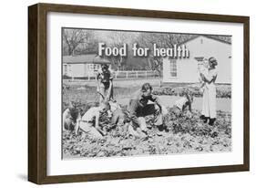 Homegrown Food Is Homegrown Wealth.-Dorothea Lange-Framed Art Print