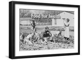 Homegrown Food Is Homegrown Wealth.-Dorothea Lange-Framed Art Print
