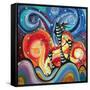 Homeland Funky Houses-Megan Aroon Duncanson-Framed Stretched Canvas