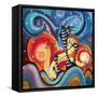 Homeland Funky Houses-Megan Aroon Duncanson-Framed Stretched Canvas