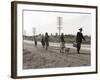 Homeless Migrant Family of Seven, Walking the Highway from Phoenix, Arizona, 1939-Dorothea Lange-Framed Art Print