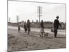 Homeless Migrant Family of Seven, Walking the Highway from Phoenix, Arizona, 1939-Dorothea Lange-Mounted Art Print