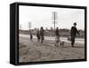 Homeless Migrant Family of Seven, Walking the Highway from Phoenix, Arizona, 1939-Dorothea Lange-Framed Stretched Canvas