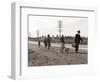 Homeless Migrant Family of Seven, Walking the Highway from Phoenix, Arizona, 1939-Dorothea Lange-Framed Art Print