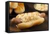 Homemade Bratwurst with Sauerkraut-bhofack22-Framed Stretched Canvas