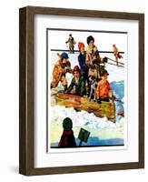 "Homemade Sleigh,"January 19, 1929-Eugene Iverd-Framed Giclee Print