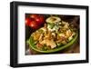 Homemade Unhealthy Nachos with Cheese and Vegetables-bhofack22-Framed Photographic Print