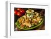 Homemade Unhealthy Nachos with Cheese and Vegetables-bhofack22-Framed Photographic Print