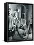 Homemaker Vacuuming, USA, 1950-null-Framed Stretched Canvas