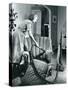 Homemaker Vacuuming, USA, 1950-null-Stretched Canvas
