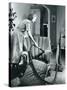 Homemaker Vacuuming, USA, 1950-null-Stretched Canvas