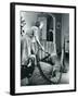 Homemaker Vacuuming, USA, 1950-null-Framed Photographic Print