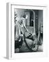 Homemaker Vacuuming, USA, 1950-null-Framed Photographic Print