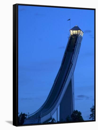 Homemkollen, built for the1952 Winter Olympic Games, Norway-Russell Young-Framed Stretched Canvas