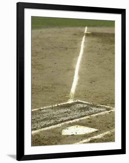 Homeplate with View of Third Base-null-Framed Photographic Print