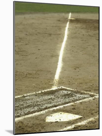 Homeplate with View of Third Base-null-Mounted Photographic Print